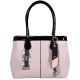 Cartera  Mujer  36X26X16Cm  Combinada Con Charol Negro    x12u.