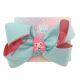 Gomita de pelo infantil moño doble con dije sirena x1u