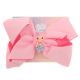Gomita de pelo infantil moño doble con dije sirena x1u