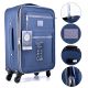 Set x 2 valija mediana y chica de 4 ruedas color azul x2u