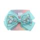 Hebilla francesa infantil moño doble estampa unicornio; x1u