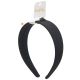 Vincha dama plana ancha 4 cm lisa negro x1u