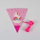 Banderines infantil diseño unicornio arcoiris x1u