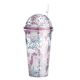 Vaso con sorbete y tapa con figura 450 ml x1u