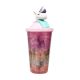 Vaso de gel refrigerante con sorbete y tapa con figura 3D 400 ml x1u