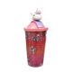Vaso de gel refrigerante con sorbete y tapa con figura 3D 400 ml x1u