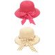 Sombrero capelina infantil con lazo lunares; x1u