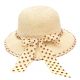 Sombrero capelina infantil con lazo lunares; x1u