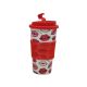 Vaso termico plastico con agarre de silicona 450ml x1u