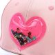 Gorro cap infantil parche corazon con lentejuelas 58cm x1u