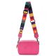 Bandolera Press Blason con tira larga estampada 12x19x7.5 Cm x1u