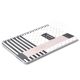 Cuaderno tapa dura anillados estampado blanco y negro hojas 80 hojas 25x18 x1u