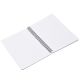 Cuaderno tapa dura anillados estampado blanco y negro hojas 80 hojas 25x18 x1u