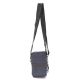 Bandolera porta celular Sandwash con tira estampada y cierre con cordon a tono 17x9.5cm x1u