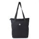 Shopper Sandwash con tira estampada y cierre con cordon a tono 37x34x8cm x1u