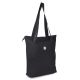 Shopper Sandwash con tira estampada y cierre con cordon a tono 37x34x8cm x1u