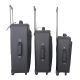 Set valijas CHECK IN SOFT BLACK- Tamaños 18" 21" 24" 2 ruedas