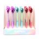Caja display de lapiceras unicornio metalizado x24u