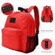 "Mochila lisa Klub Mode con dos cierres bolsillo y portabotella 30x22x10 12"" x1u "