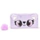 Billetera Think Happy peluche con pompom 19x9cm x1u