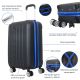 Valija Urban Mode Hard Negro detalle Azul 20 " x1u