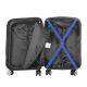 Valija Urban Mode Hard Negro detalle Azul 20 " x1u