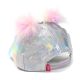 Gorro cap infantil con pompom; x1u