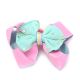 Gomita infantil moño bicolor con lentejuela; x1u