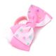 Gomita infantil moño bicolor con perlas; x1u