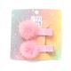 Set infantil pico pompom; x2u