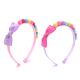 Vincha infantil con moño y pompones x1u