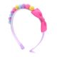 Vincha infantil con moño y pompones x1u