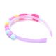 Vincha infantil con moño y pompones x1u