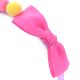 Vincha infantil con moño y pompones x1u