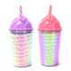 Vaso plastico metalizado con sorbete 300ml x1u
