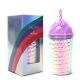 Vaso plastico metalizado con sorbete 300ml x1u
