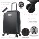 Set de Valijas Skora Bs As HARD Negro 20 24 y 28 doble rueda. cerradura TSA - x1u