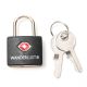 Candado con llave TSA 25x38x14 mm - x1u