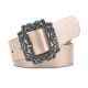 Cinturon Classic Night Out hebilla cuadrada labrada 4cm; x1u