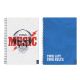 Cuaderno universitario tapa dura Music 120 hojas 80 grs - x1u