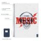 Cuaderno universitario tapa dura Music 120 hojas 80 grs - x1u