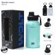 Botella metal con tapa 900 ml; x1u