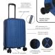 Valija Urban Mode Hard ABS Azul 24 pulg doble rueda, expandible, cerradura de combinacion TSA x1u