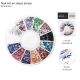 Nail Art en disco strass multicolor - x1u