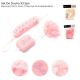 Set de ducha spa esponja, pom pom, esponja de espalda baño x3u