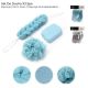 Set de ducha spa esponja, pom pom,esponja de espalda baño x3u