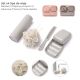 Set spa de viaje con neceser, esponja pompom, jabonera, peine, porta cepillos x4u