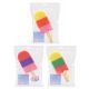 Esponja de baño con forma de helado -Mango de madera x1u
