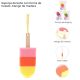 Esponja de baño con forma de helado -Mango de madera x1u