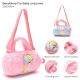 Bandolera barrel Fur Baby unicornio con manijas 20x12x11.5cm - x1u
